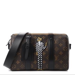 Louis Vuitton City Keepall Leather checkered bag Virgil Abloh Zoom with Friends